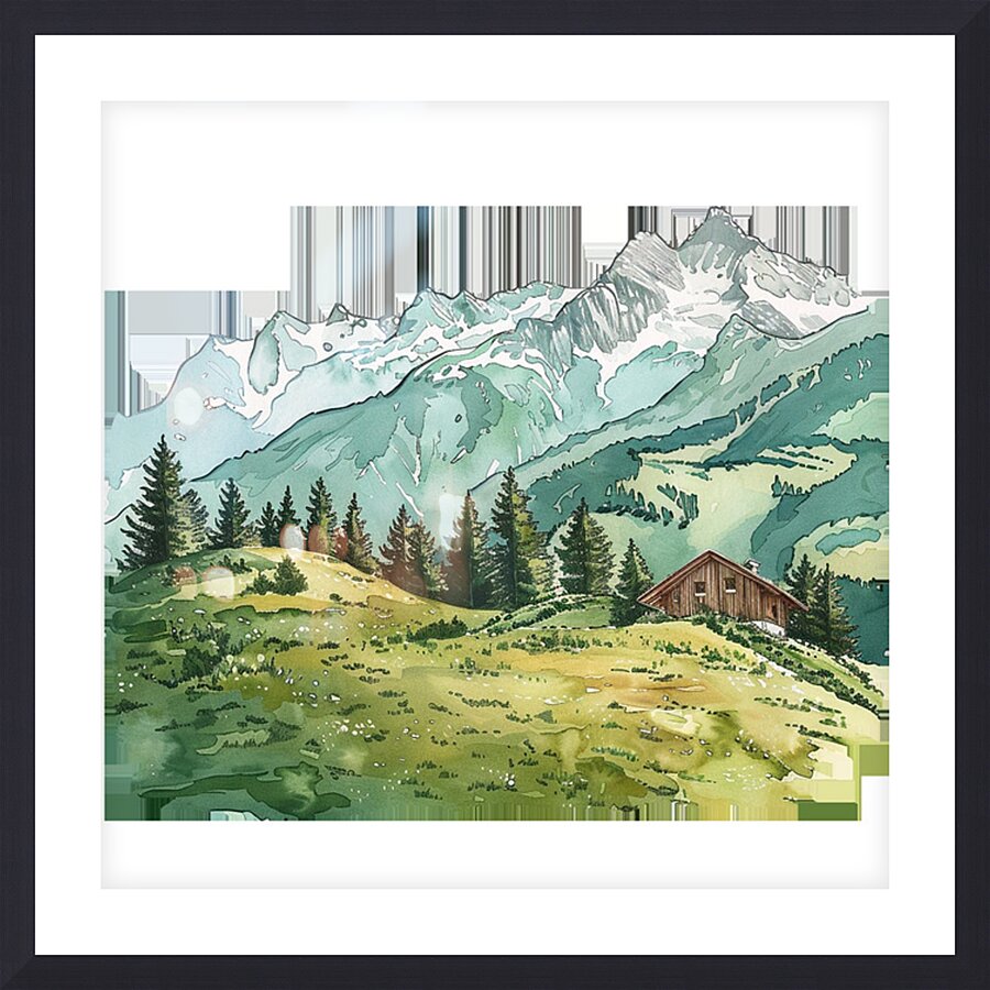 Mountain Landscapes 4 Picture Frame print