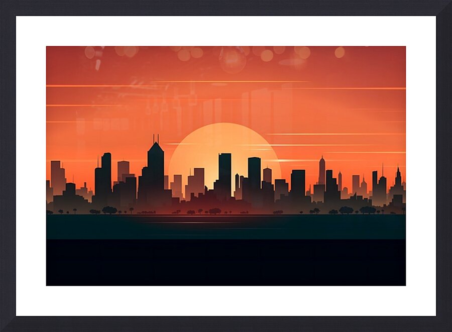 Sunset Landscape 54 Picture Frame print