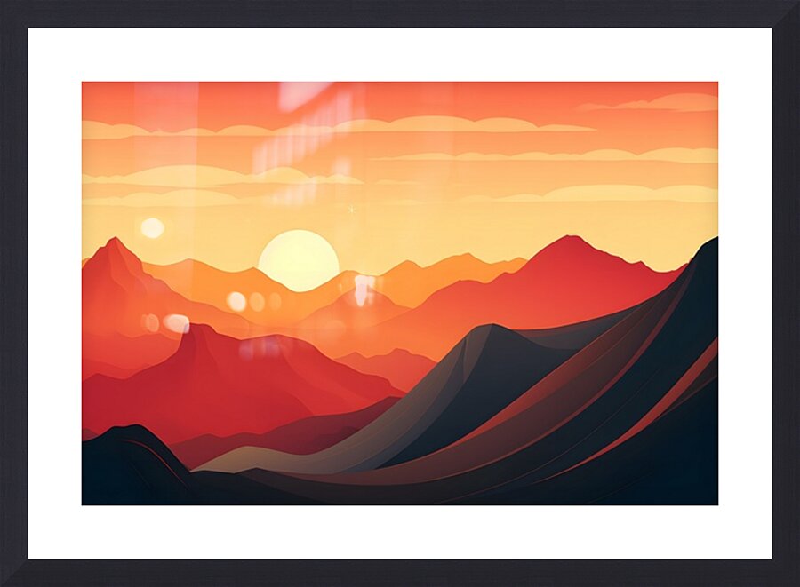 Sunset Landscape 25 Picture Frame print