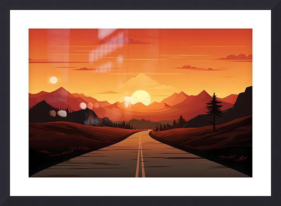 Sunset Landscape 43 Picture Frame print