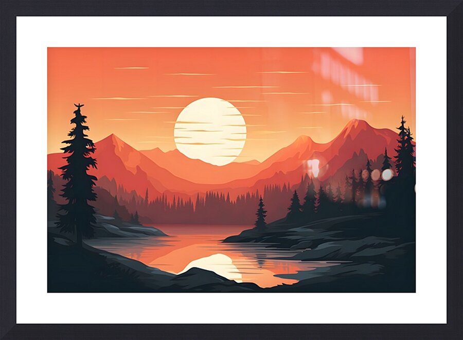 Sunset Landscape 10 Picture Frame print