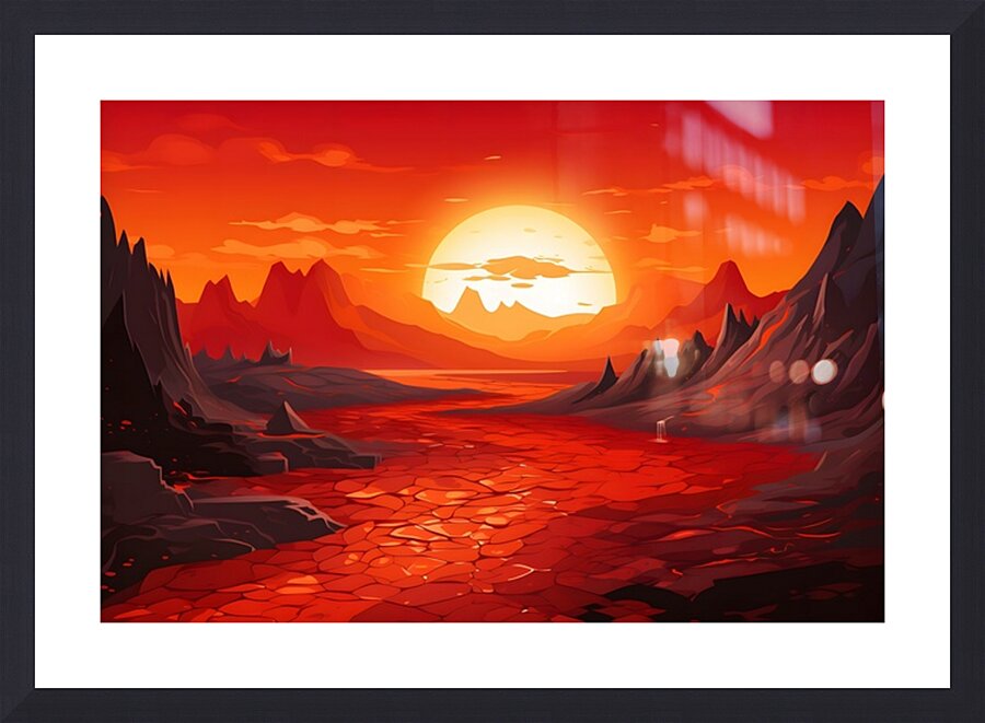 Sunset Landscape 60 Picture Frame print