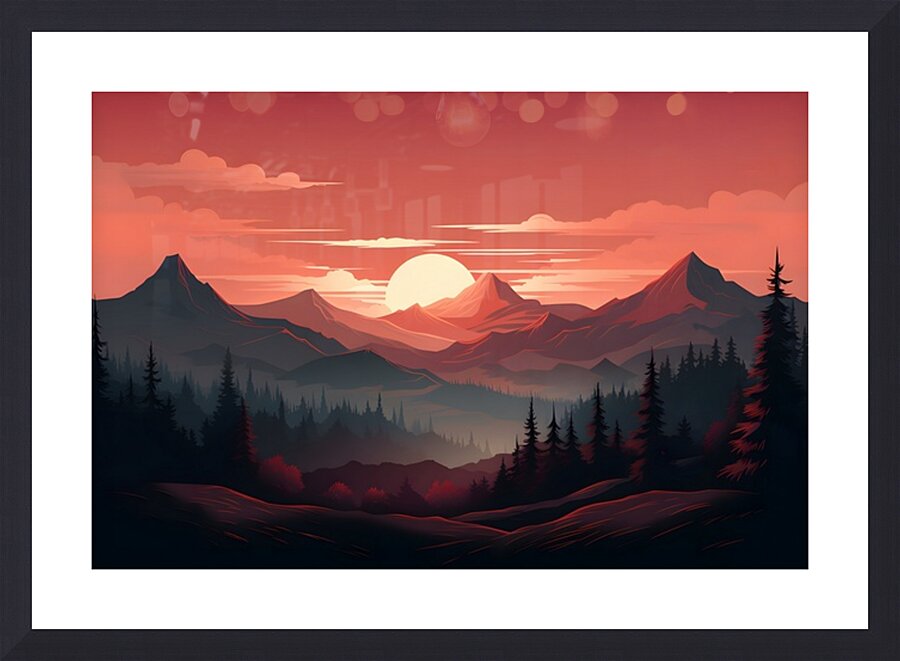 Sunset Landscape 23 Picture Frame print