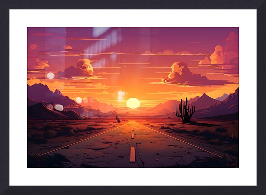 Sunset Landscape 42 Picture Frame print