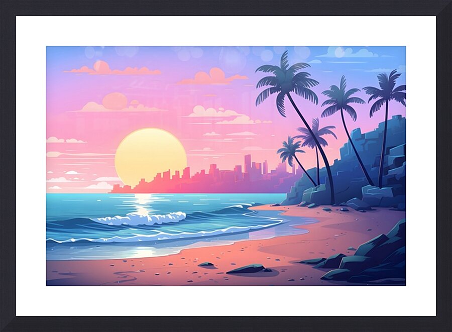 Sunset Landscape 51 Picture Frame print