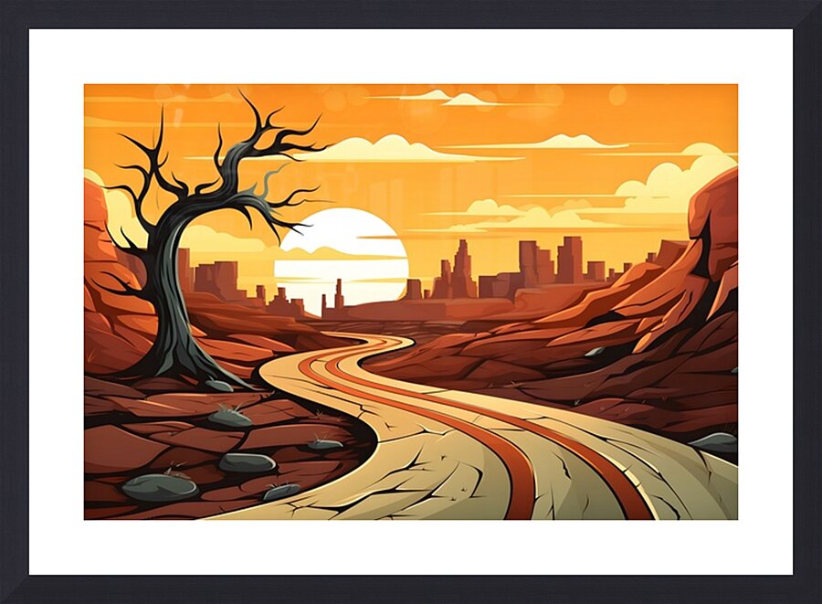 Sunset Landscape 37 Picture Frame print