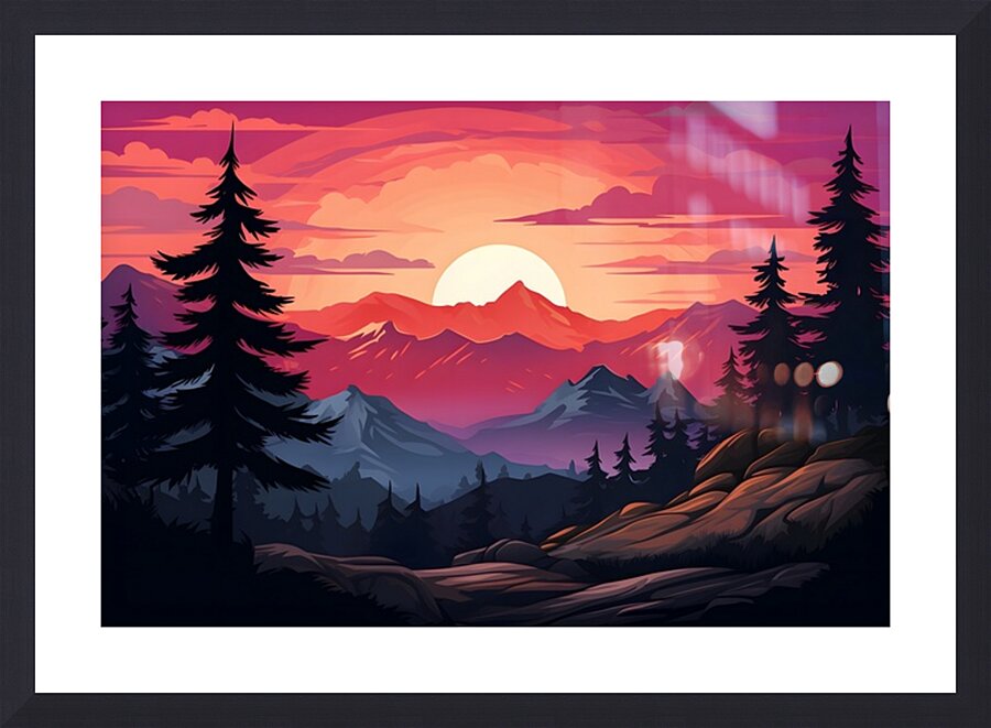 Sunset Landscape 15 Picture Frame print