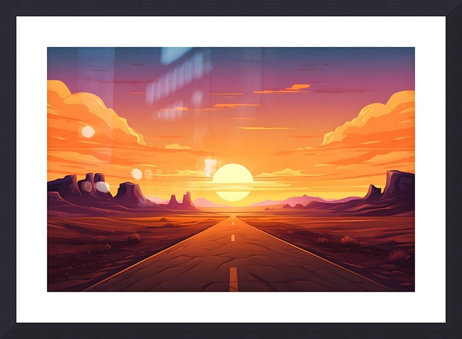 Sunset Landscape 47 Picture Frame print