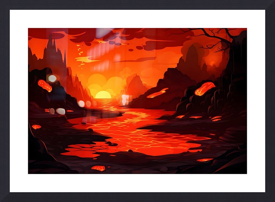 Sunset Landscape 58 Picture Frame print