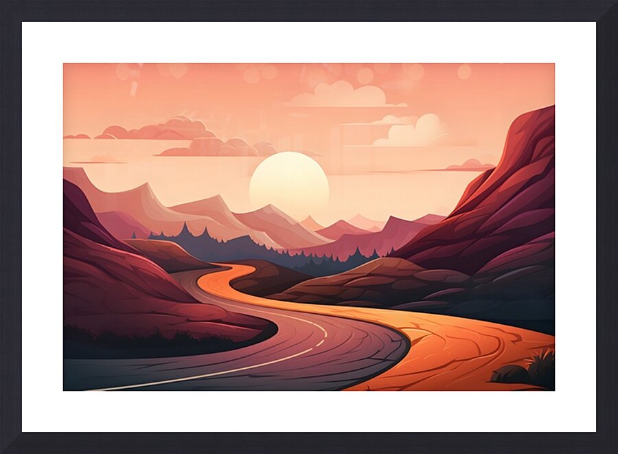 Sunset Landscape 33 Picture Frame print