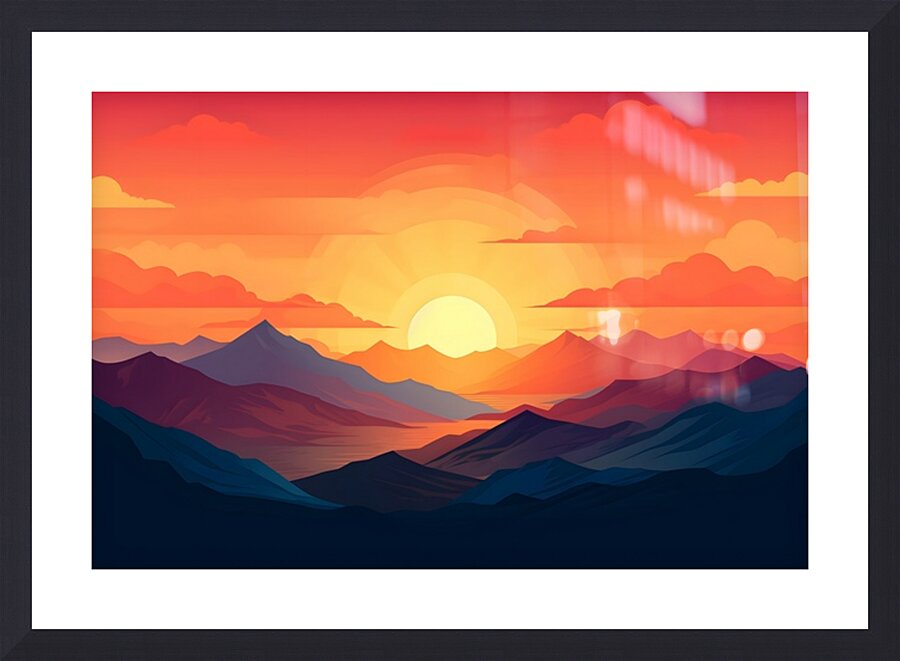 Sunset Landscape 24 Picture Frame print