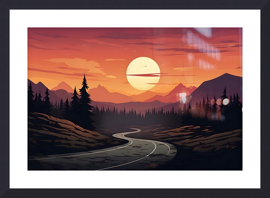 Sunset Landscape 35 Picture Frame print