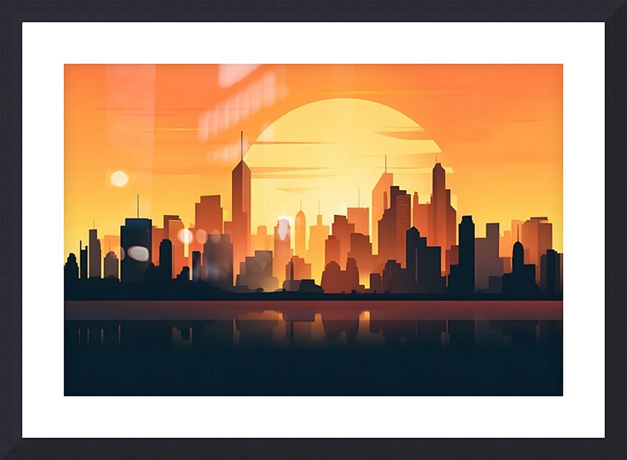 Sunset Landscape 52 Picture Frame print