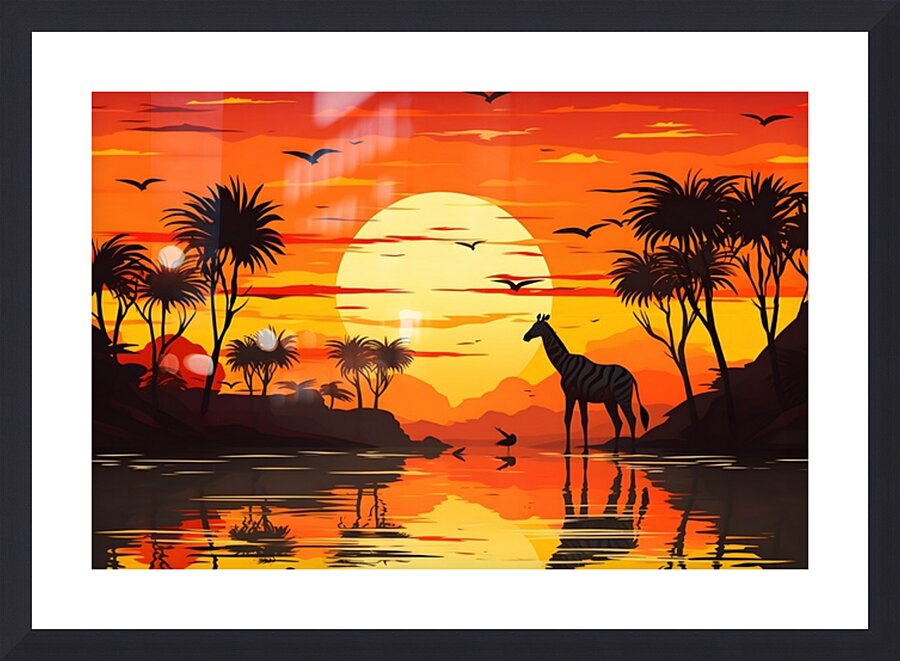 Sunset Landscape 3 Picture Frame print
