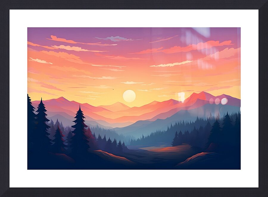 Sunset Landscape 18 Picture Frame print