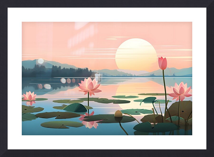 Sunset Landscape 88 Picture Frame print