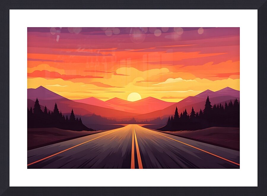 Sunset Landscape 76 Picture Frame print