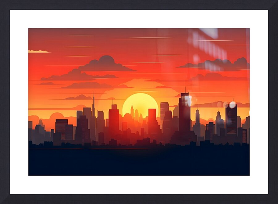 Sunset Landscape 86 Picture Frame print