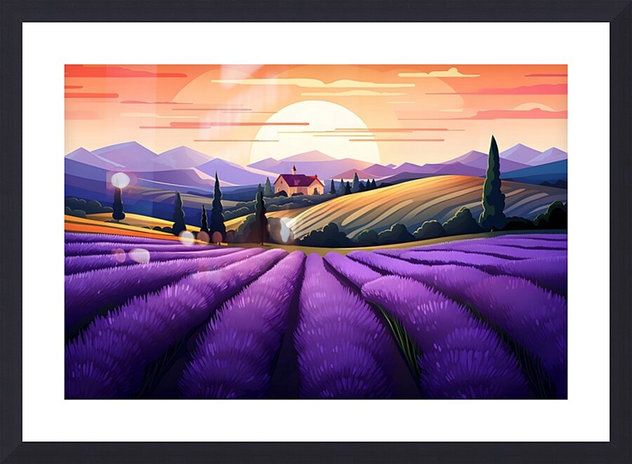 Sunset Landscape 83 Picture Frame print