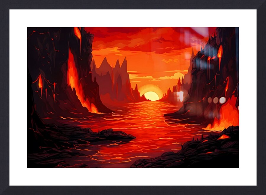 Sunset Landscape 82 Picture Frame print