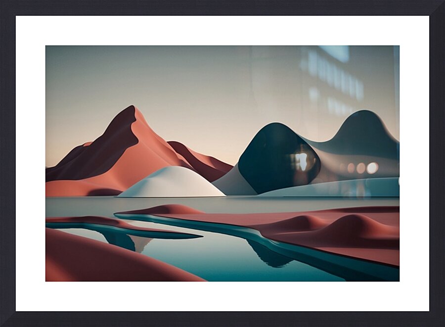 Boho 3D Landscape 6 Picture Frame print