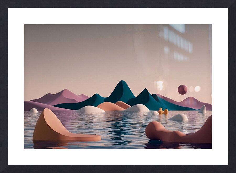 Boho 3D Landscape 2 Picture Frame print