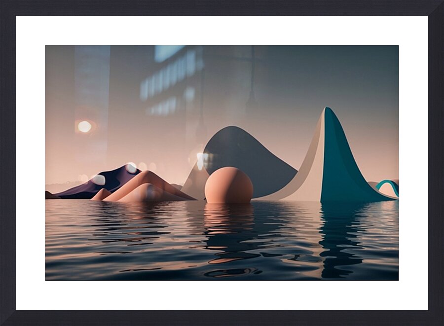 Boho 3D Landscape 9 Picture Frame print