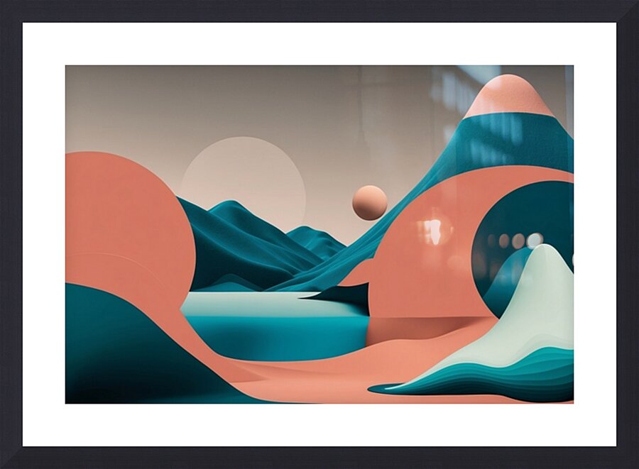Boho 3D Landscape 11 Picture Frame print