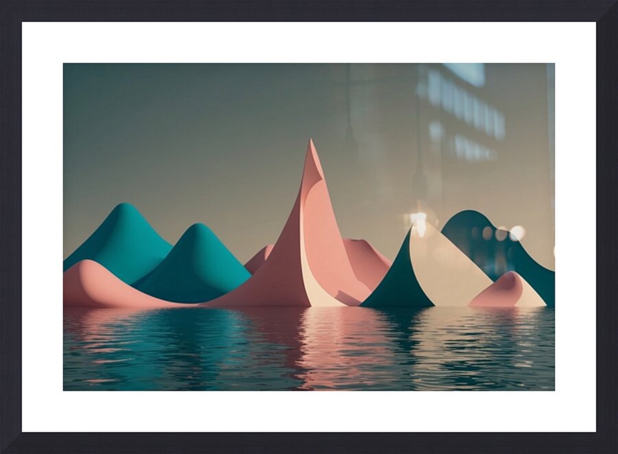 Boho 3D Landscape 8 Picture Frame print
