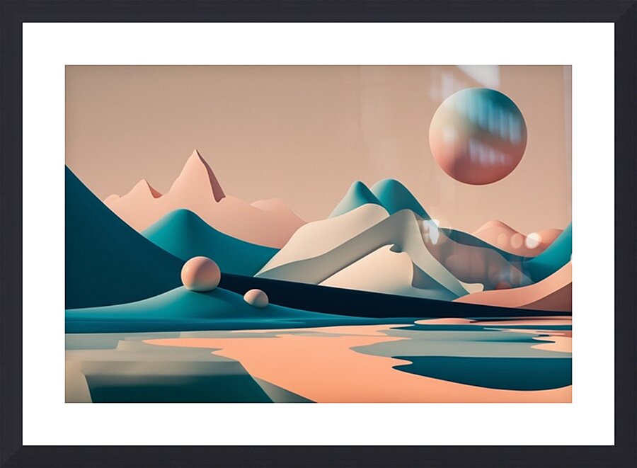 Boho 3D Landscape 7 Picture Frame print
