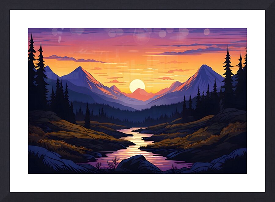 Mountain Landscape 42 Picture Frame print