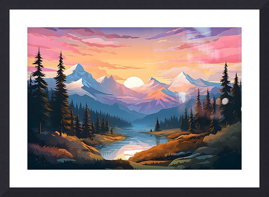 Mountain Landscape 25 Picture Frame print