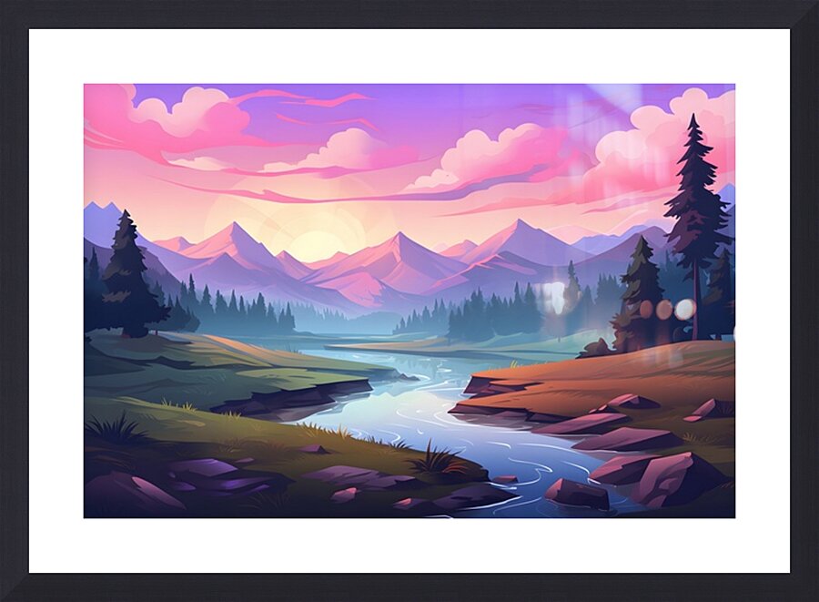 Mountain Landscape 12 Picture Frame print