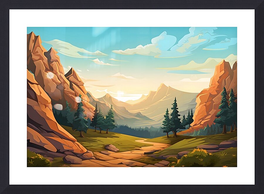 Mountain Landscape 10 Picture Frame print