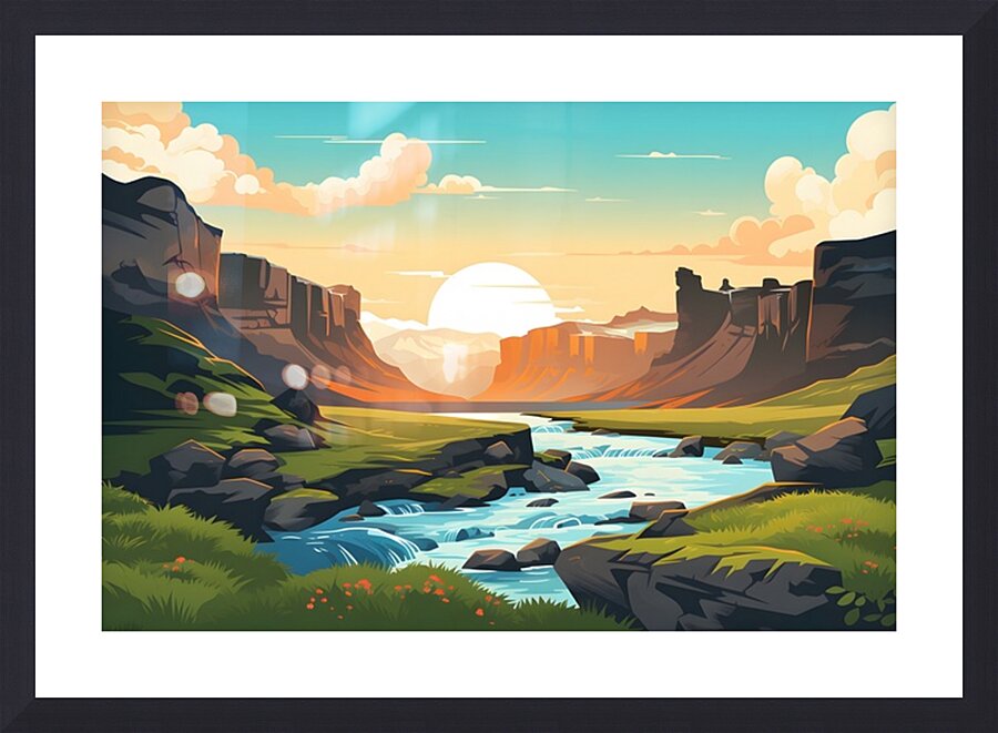 Mountain Landscape 63 Picture Frame print