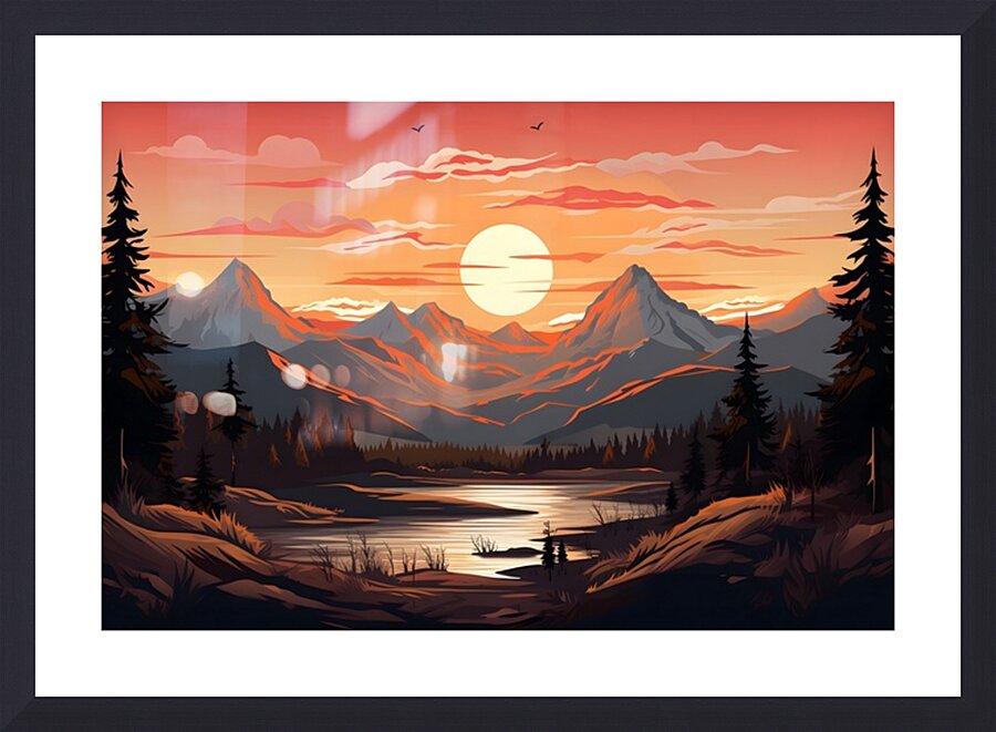 Mountain Landscape 30 Picture Frame print