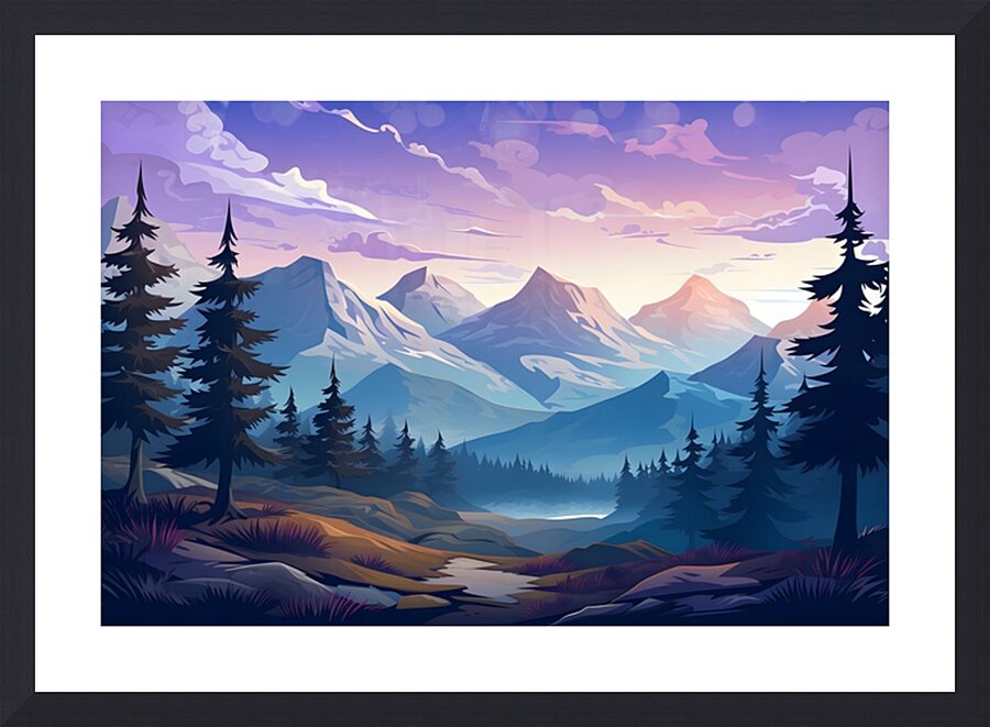Mountain Landscape 20 Picture Frame print