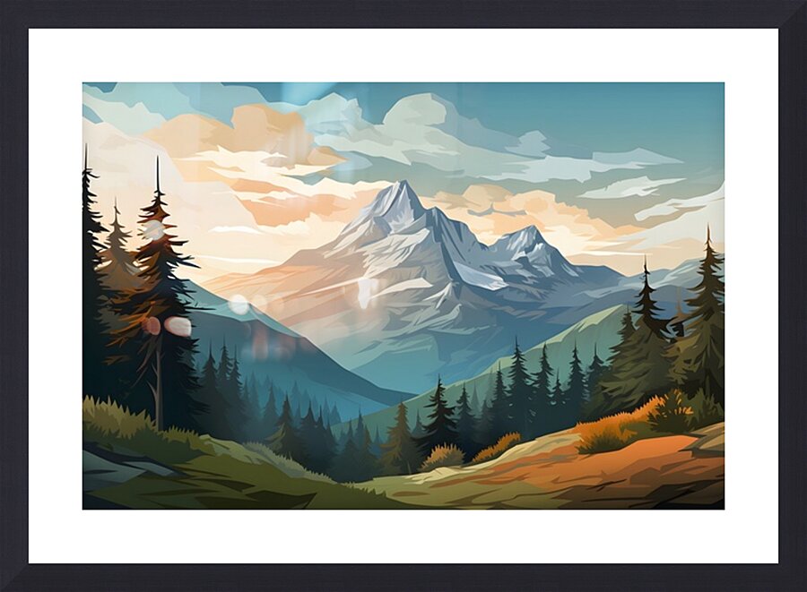Mountain Landscape 14 Picture Frame print
