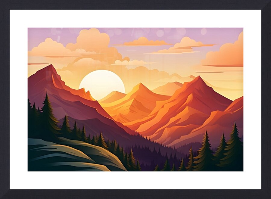 Mountain Landscape 16 Picture Frame print