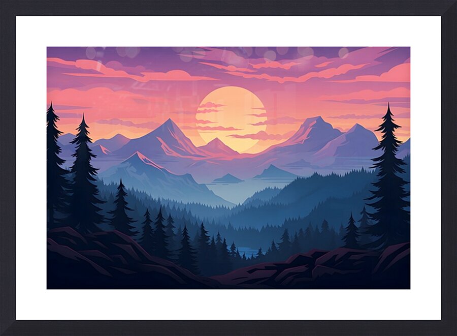 Mountain Landscape 34 Picture Frame print