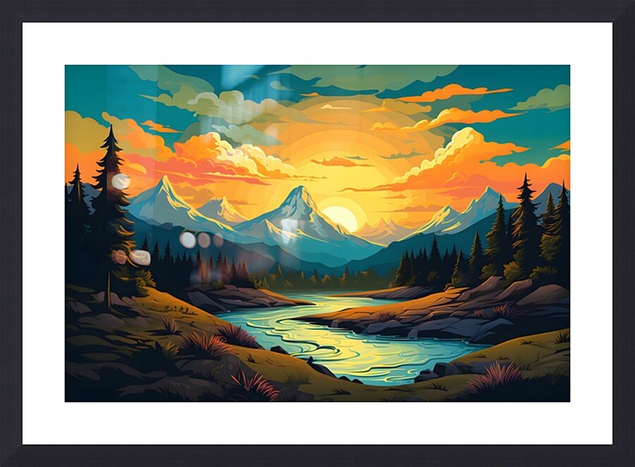Mountain Landscape 27 Picture Frame print