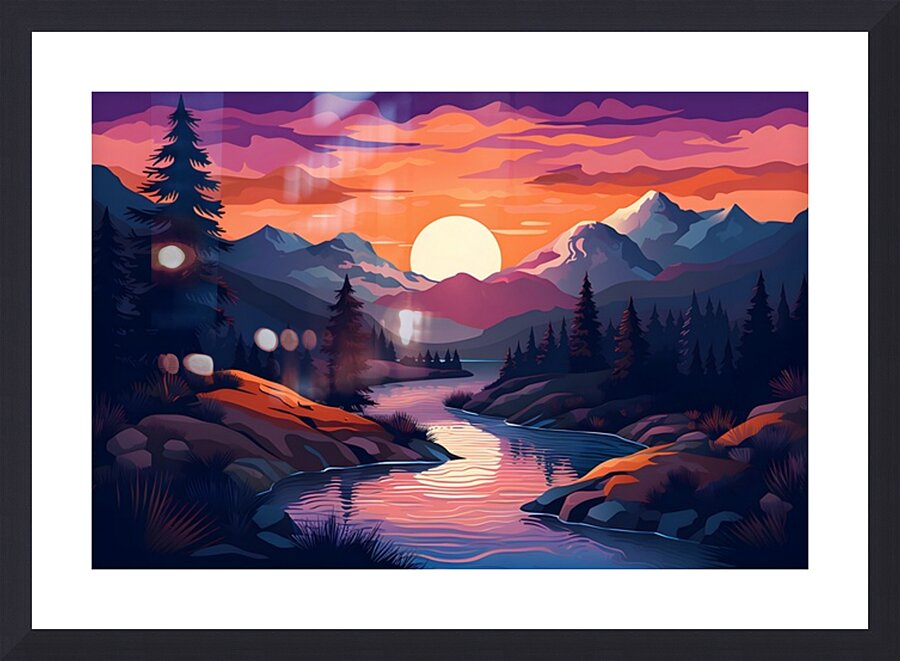 Mountain Landscape 24 Picture Frame print