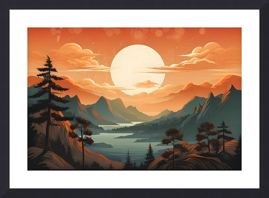 Mountain Landscape 32 Picture Frame print