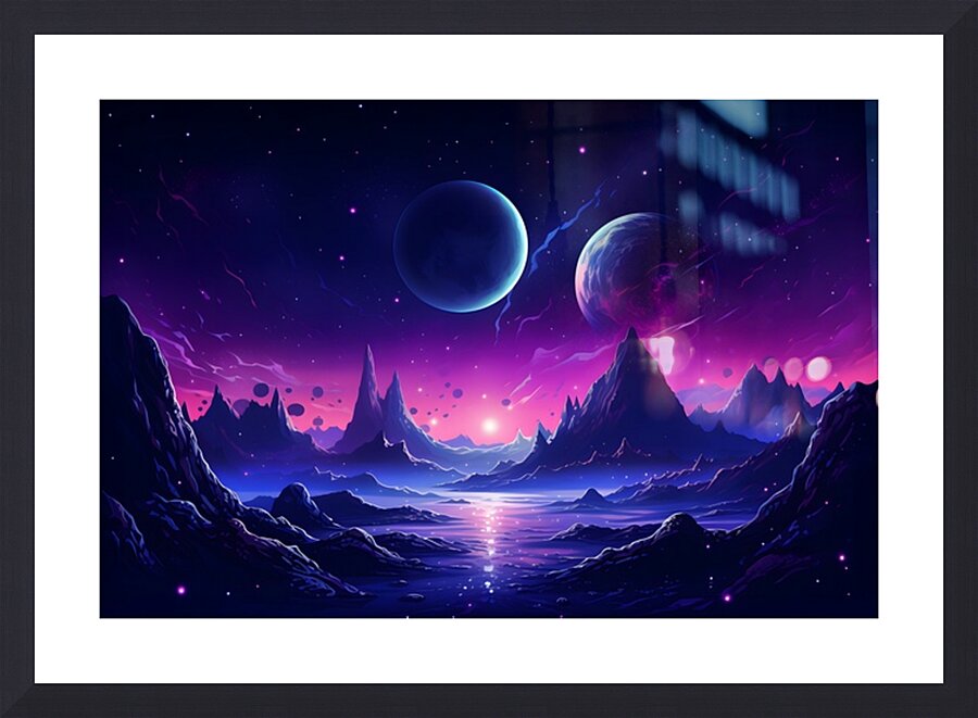 Planetscape Illustration Wallpaper 21 Picture Frame print