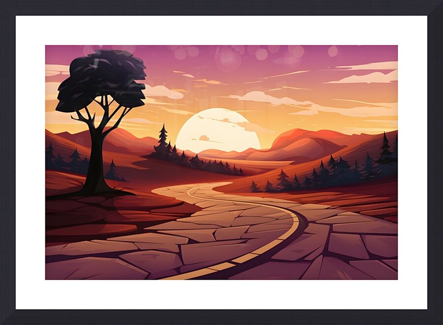 Sunset Landscape 69 Picture Frame print