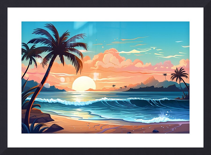 Sunset Landscape 49 Picture Frame print