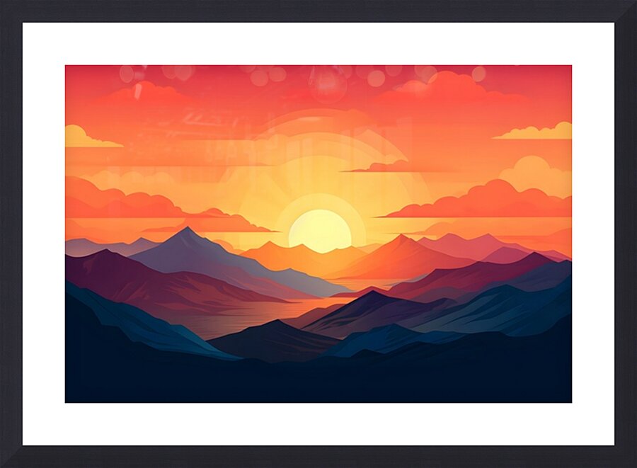 Sunset Landscape 24 Picture Frame print