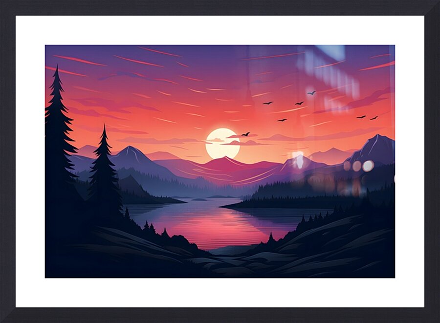 Sunset Landscape 31 Picture Frame print