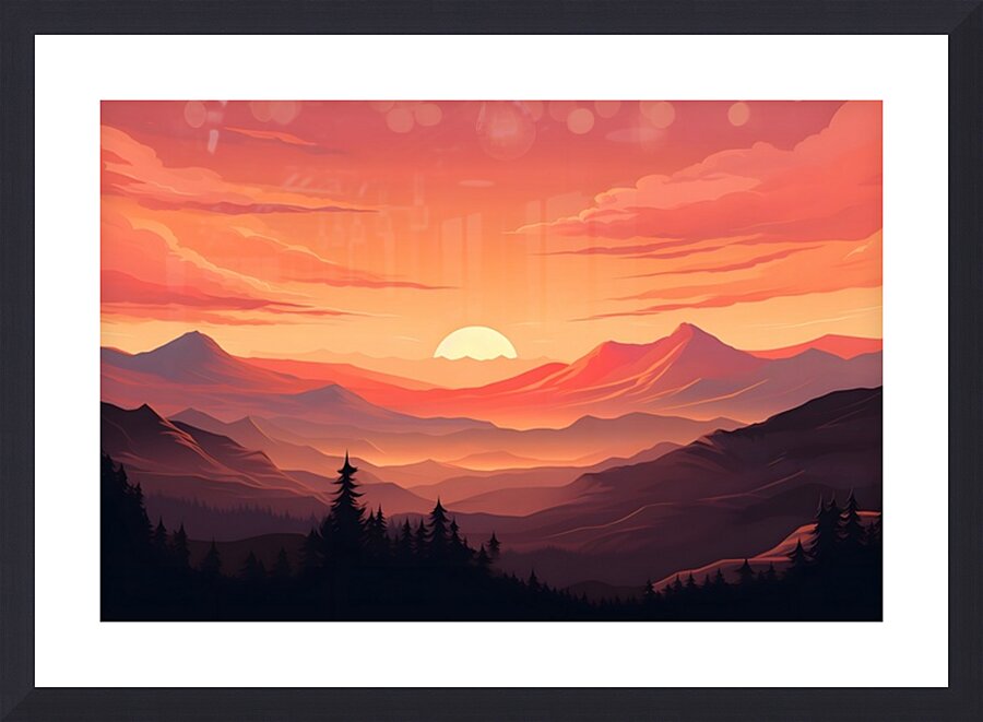 Sunset Landscape 20 Picture Frame print