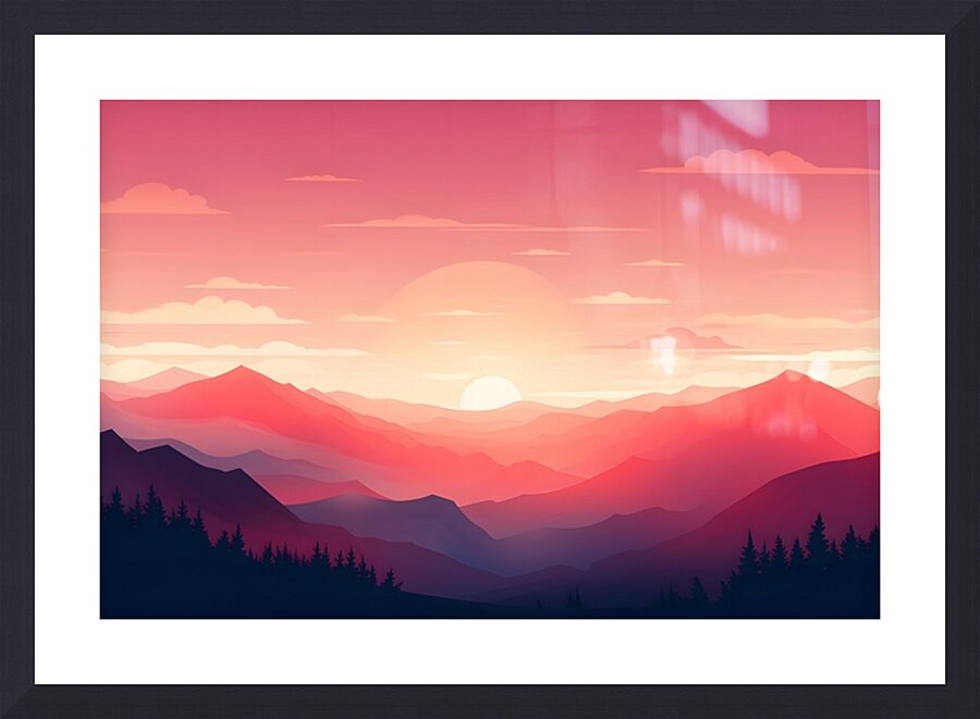 Sunset Landscape 13 Picture Frame print